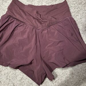 Women's Maroon Crossover Shorts